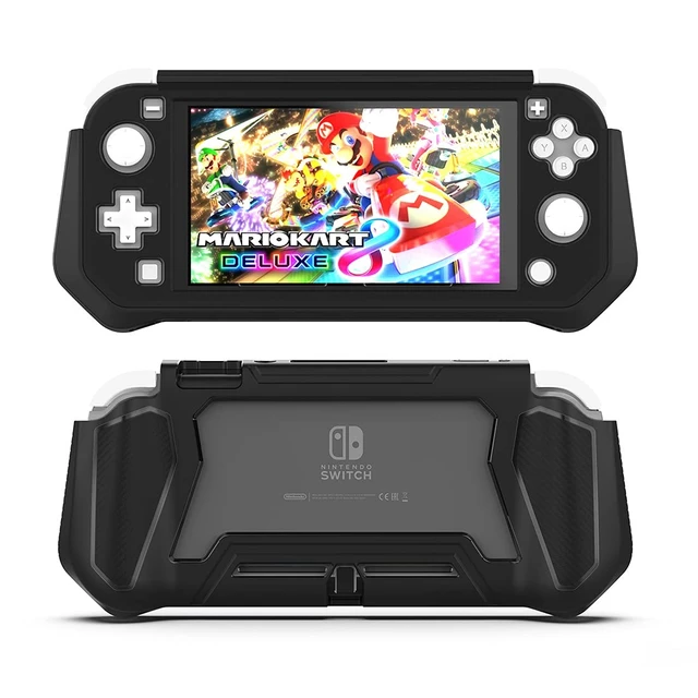 Alt view image 2 of 6 - Protective Case for Nintendo Switch Lite, Switch Lite Case with Detachable Screen Protector Cover + Hand Grip Case Compatible with Nintendo Switch Lite 2019, Black
