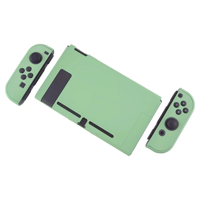 Alt view image 7 of 7 - PlayVital Back Cover for Nintendo Switch Console,Joycon Handheld Controller Separable Protector Hard Shell,Dockable Protective Case for Nintendo Switch - Matcha Green (NOT for Switch 2)