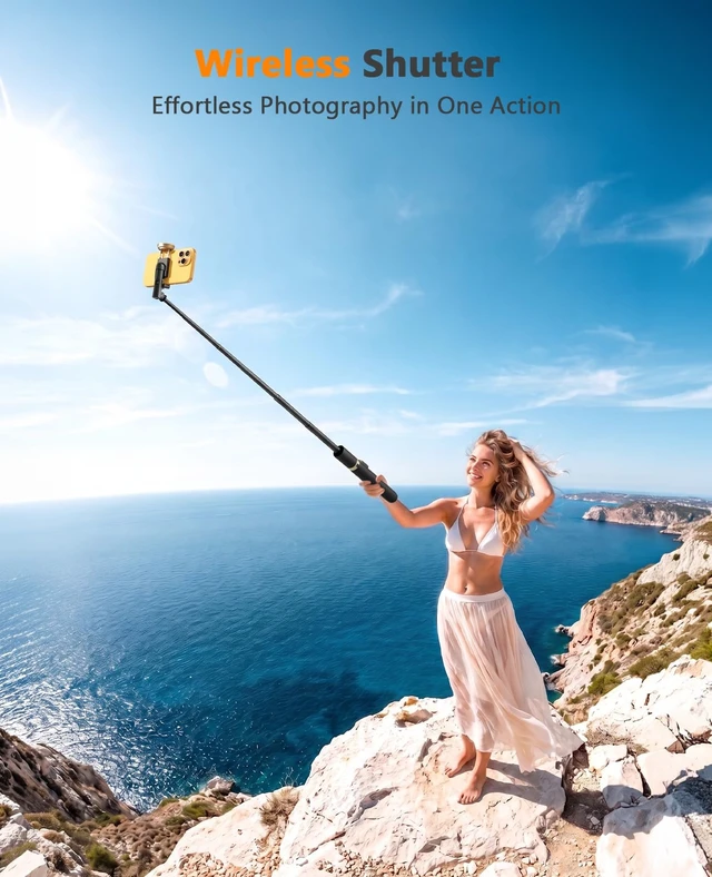 Alt view image 4 of 7 - Tripod for iPhone, Selfie Stick with Remote, Stable & Durable Phone Tripod | Portable Travel Cell Phone Stand, Extendable All-in-1 Tripod for Video Recording Compatible with iPhone Android