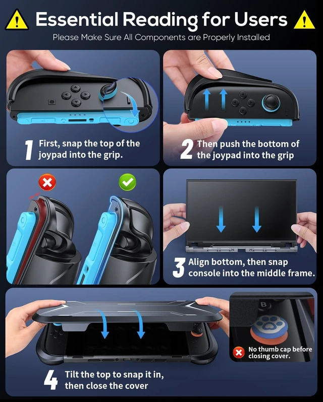 Alt view image 6 of 7 - Switch 2 Dockable Case Cover for Nintendo 2 2025 & PC Front Cover | TPU Protective Case, Military Protection, Split Design, Non-Slip Ergonomic Grips for Joycon 2, 12 Game Slots, Light Purple
