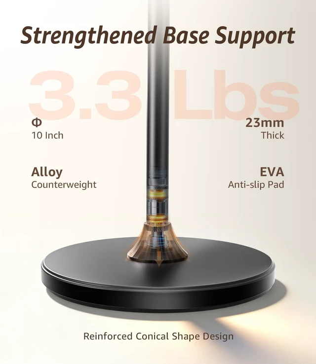 Alt view image 5 of 7 - Phone Floor Stand, Overhead Phone Mount with Extendable Horizontal Arm & Remote, 360° Rotatable Extension Arm, Adjustable Tripod Stand for iPhone17, Video Recording, Photography, Live Streaming