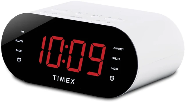 Main image of Alarm Clock for Bedroom with FM Radio and 10 Station Presets, Clock Radio with USB Charger, Dual Alarms and Large Display- White(T232W)