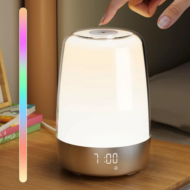Main image of Sunrise Alarm Clock with Wake Up Light for Bedrooms Adults Kids | 30-Min Sunrise Simulation, Sleep Timer, 7 Wake-Up Options, 6-Color RGB Night Light, 3 Brightness Warm Light Bedside Lamp