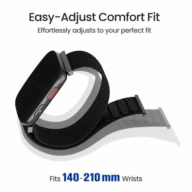 Alt view image 5 of 7 - Vibrating Alarm Clock Watch, Comfort Wake-Up Alarm Wristband | 7-Day Battery, Wearable Vibration Wrist Alarm for Shared Bedrooms, Hearing impaired& Dorms, Zinc Case with Comfort Weave Loop