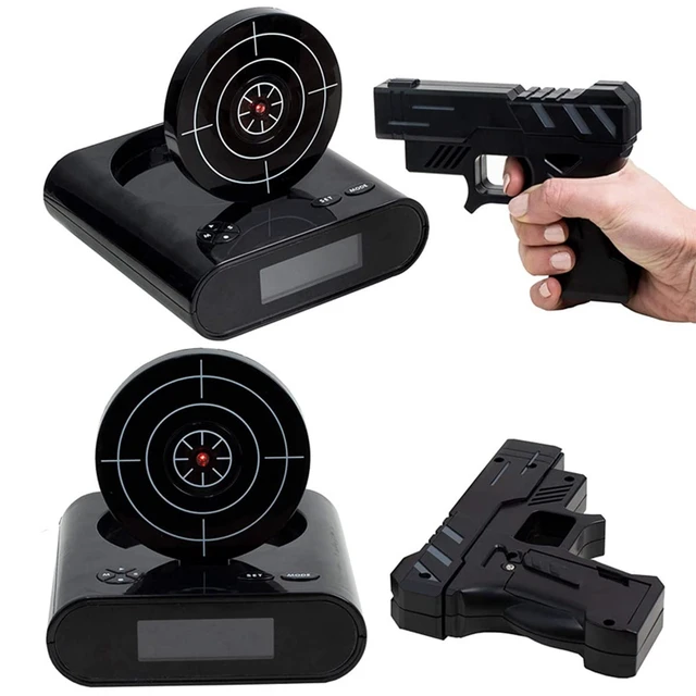 Alt view image 2 of 7 - Lock N' Load Gun Alarm Clock Target Alarm Clock Creative Clock | Interactive Target Shooting Game Makes Waking Up More Fun for Makes School Mornings More Engaging - Unique Gift for Kids