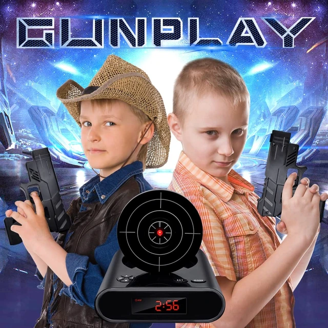 Alt view image 4 of 7 - Lock N' Load Gun Alarm Clock Target Alarm Clock Creative Clock | Interactive Target Shooting Game Makes Waking Up More Fun for Makes School Mornings More Engaging - Unique Gift for Kids
