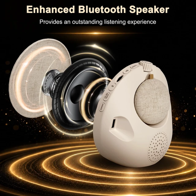 Alt view image 5 of 7 - Sunrise Alarm Clock with Bed Shaker for Heavy Sleepers Bedroom, White Noise Sound Machine for Sleep Baby Adults, Bluetooth, Timer, Loud Alarm Clock Wake Up Light for Kids, Night Light Dimmer
