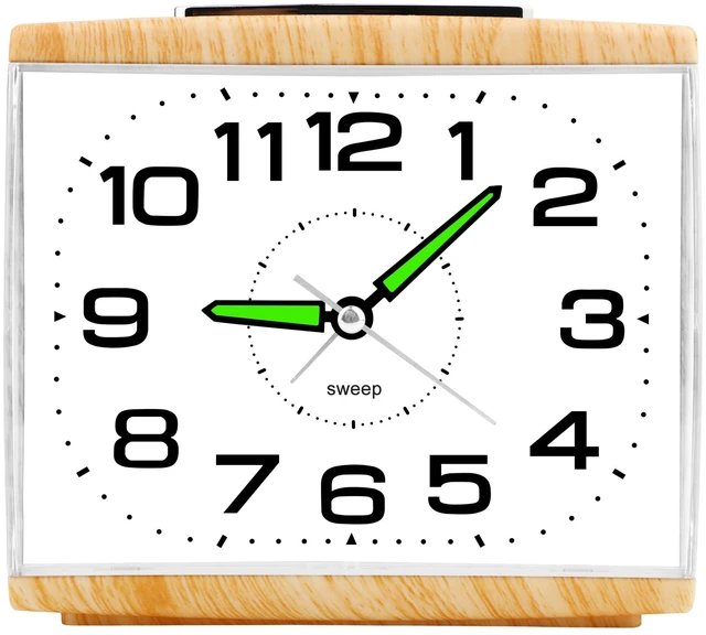Main image of Large Analog Alarm Clock for Bedside, Silent Non-Ticking | with Night Light, Battery Powered, Gradually Increasing Alarm for Heavy Sleepers, Seniors