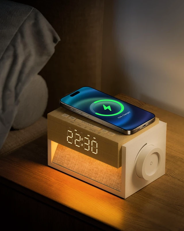 Main image of Sunrise Alarm Clock with Sound Machine, Wireless Phone Charger | 20 Sleep Sounds, Natural Wake Up Light, Dimmable Clock for Bedroom, White Noise Machine for Heavy Sleepers Teens Adults