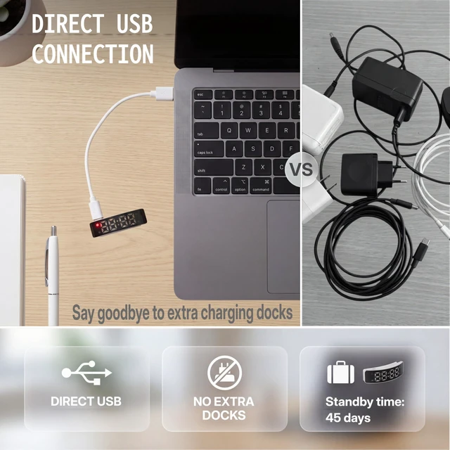 Alt view image 7 of 7 - Vibrating Alarm Wristband - Effective Alarm Clock for Heavy Sleepers, with up to 8 Personal Alarms or Pill Reminders per DayBlack
