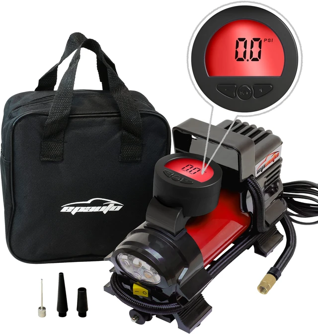 Alt view image 2 of 5 - 12V DC Portable Air Compressor Pump, Digital Tire Inflator