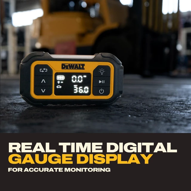 Alt view image 4 of 7 - Tire Inflator, Portable Air Compressor with Digital Display Pressure Gauge & Auto Shut Off, 150 PSI 12V DC Corded & Battery Powered Air Pump with LED Light for Car, Motorcycle, Bike, Balls