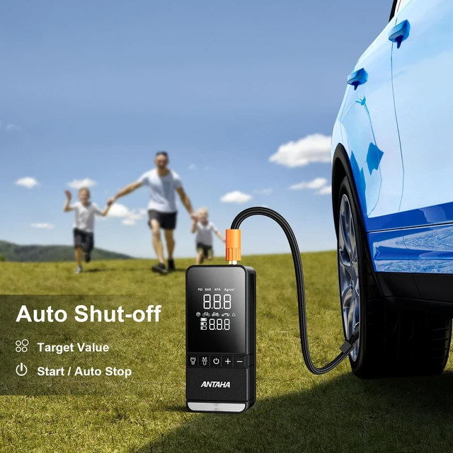 Alt view image 5 of 7 - Tire Inflator Portable Air Compressor, 150 PSI Cordless Smart Air Pump for Car Tires, LED Light & Auto Shut-Off, Tires Pump for Car, Motorcycles, Bikes, Balls, Mini Bike Pump & Car Accessories