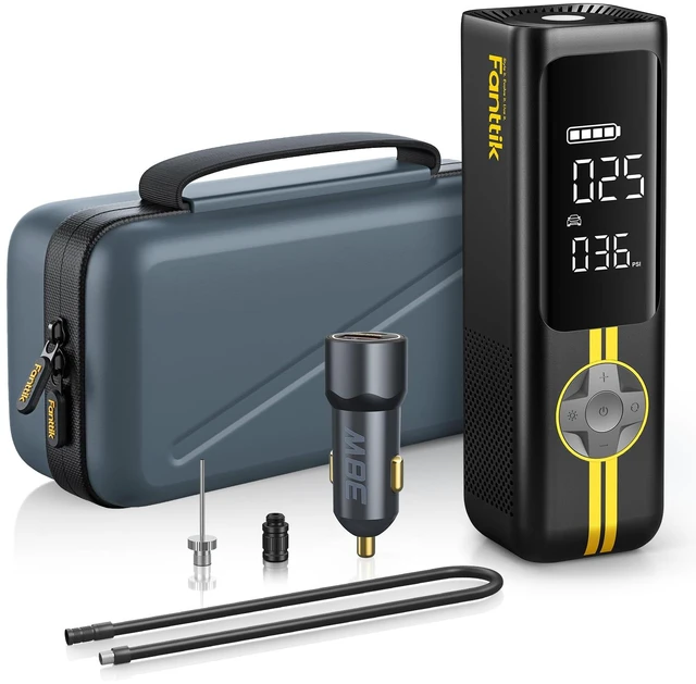 Main image of X8 APEX Tire Inflator Portable Air Compressor, 1 Min Fast Inflation | 150PSI Cordless Tire Inflator with LED Dual Screen, Suitable for MPV, Car, Motorcycle, Up to 26.3 Tires, Deluxe Package