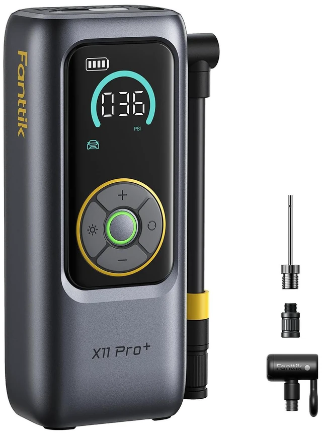 Main image of X11 Pro+ Portable Tire Inflator, 39s Fast Inflate for Compact Car | Lightweight and Compact, 150PSI, Powerfull Battery, Magnetic Hose Storage, Auto Stop, Easy to Control, ±1 PSI Accuracy