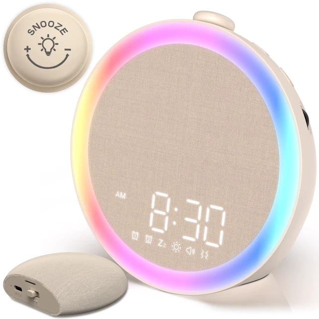 Main image of Loud Alarm Clock with Wireless Bed Shaker: Strong Vibration Wake Up On Time | Alarm Clock for Heavy Sleepers, Easy to Use & Set Up, Dual Alarms with 3 Repeat Modes, A Useful Gift for Deep Sleepers