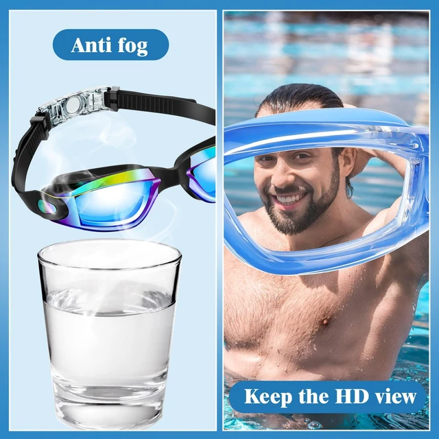 Alt view image 3 of 7 - 10 Pack Swim Goggles for Kids Adults Pool Goggles, Assorted Colors | Leak-proof Seal, Includes Ear Plugs Nose Clips, Fits 6-14 Age Range, Anti Fog Coating for Pool Training and Family Swim