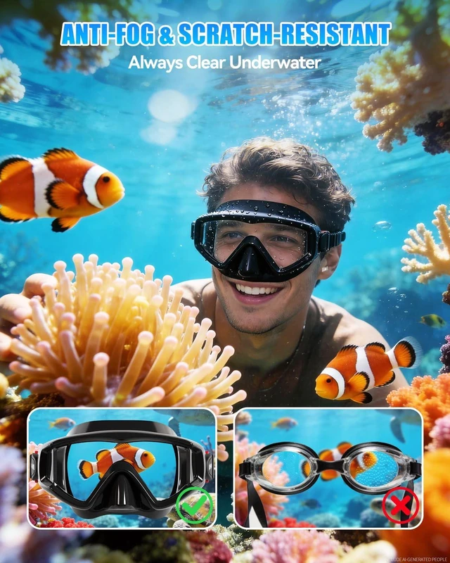 Alt view image 3 of 7 - Snorkeling Gear Set for Adult - Anti-Fog Mask & Latest Top Dry Valve | 220° Anti-Leak Mask with Dry Top Snorkel Set - All-in-One Travel Carrying Bag for Snorkeling, Diving, Swimming, Vacation