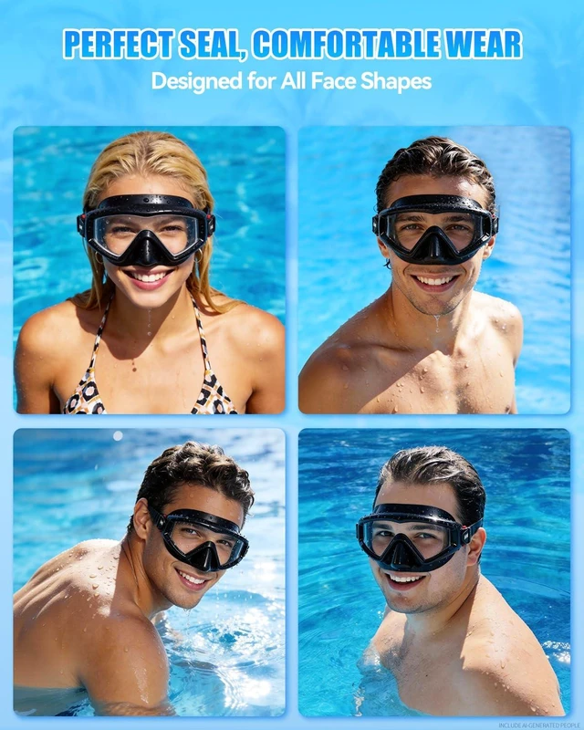 Alt view image 4 of 7 - Snorkeling Gear Set for Adult - Anti-Fog Mask & Latest Top Dry Valve | 220° Anti-Leak Mask with Dry Top Snorkel Set - All-in-One Travel Carrying Bag for Snorkeling, Diving, Swimming, Vacation