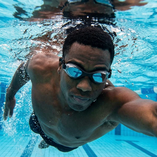 Alt view image 6 of 7 - Swim Goggles with Anti-Fog, Anti-UV Lenses, No Leaking, Clear Vision for Adults Men Women Youth (black)
