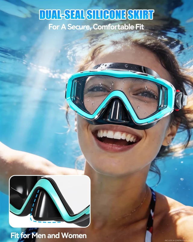 Alt view image 5 of 7 - Swim Goggles for Adult Kid 220° Wide View Goggles for Swimming | Anti Fog & UV Swimming Goggles, No Leak Pool Beach Essentials for Men Women Youth Boy Girls