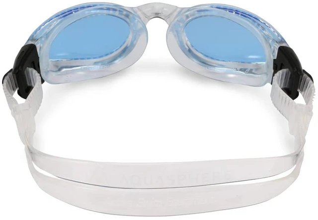 Alt view image 4 of 4 - Kaiman Adult Swimming Goggles - The Original Curved Lens Goggle, Comfort & Fit for the Active Swimmer | Unisex Adult, Blue Tinted Lens, Transparent/Transparent Frame, EP3000000LB
