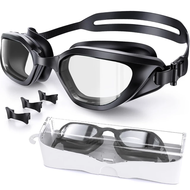 Main image of Swimming Goggles Anti Fog Anti UV No Leakage For Men Women Youth | Adjustable Nose Bridge,Ultimate Eye Protection & UV401 Protection ,Anti-Fog & Panoramic Clear Vision