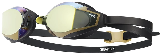 Main image of Stealth-X Adult Performance Swim Goggles - Low Profile Racing Goggles, Wide Peripheral Vision, Adjustable Precision Fit, Gold/Black