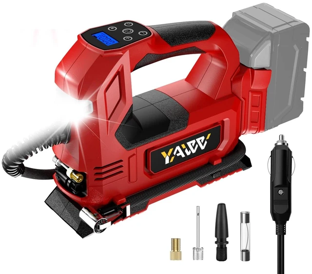Main image of Cordless Tire Inflator Air Compressor Compatible with Milwaukee 18V Battery,160PSI Portable LED Light Handheld Pump with Digital Pressure Gauge Cars Motorcycles Bikes Balls(Battery Not Included)