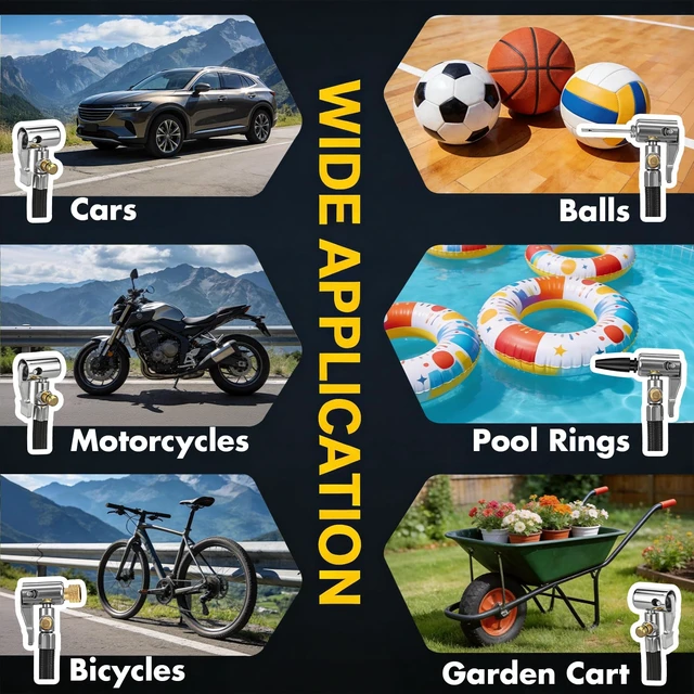 Alt view image 6 of 7 - ire Inflator Portable Air Compressor Compatible with Dewalt 20V Battery Electric Air Pump with Digital Pressure Gauge, Built-In Deflation Valve for Cars Bikes Balls(Battery Not Included)
