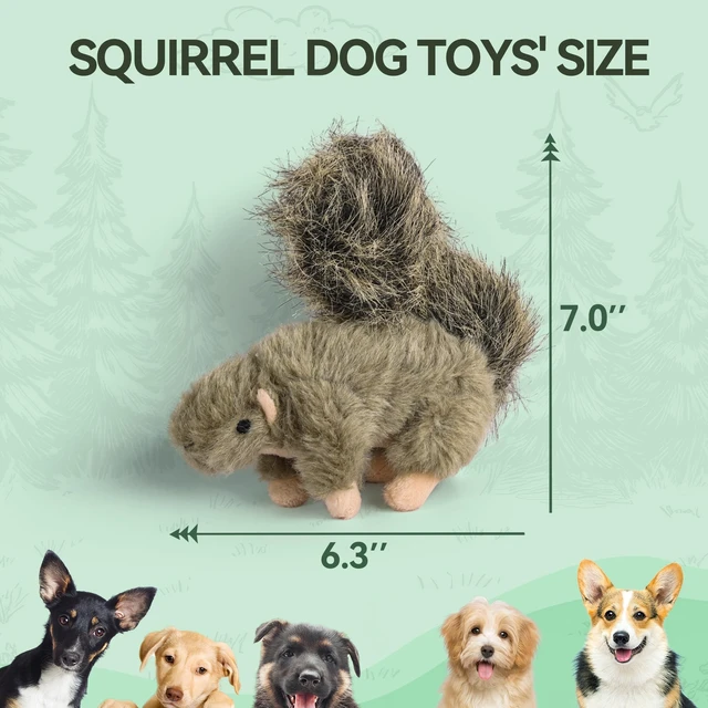 Alt view image 2 of 7 - Classic Squirrel Pet Toys, Small