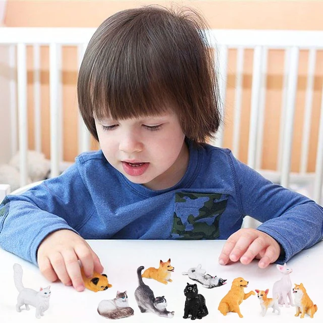 Alt view image 6 of 6 - 12PCS Mini Dogs & Cats Figures, Cute Realistic Pet Animal Toys | Plastic Assorted Dollhouse Puppy Kitty for Kids Preschool Learning Christmas Easter Birthday Party Favors Cake Decorations