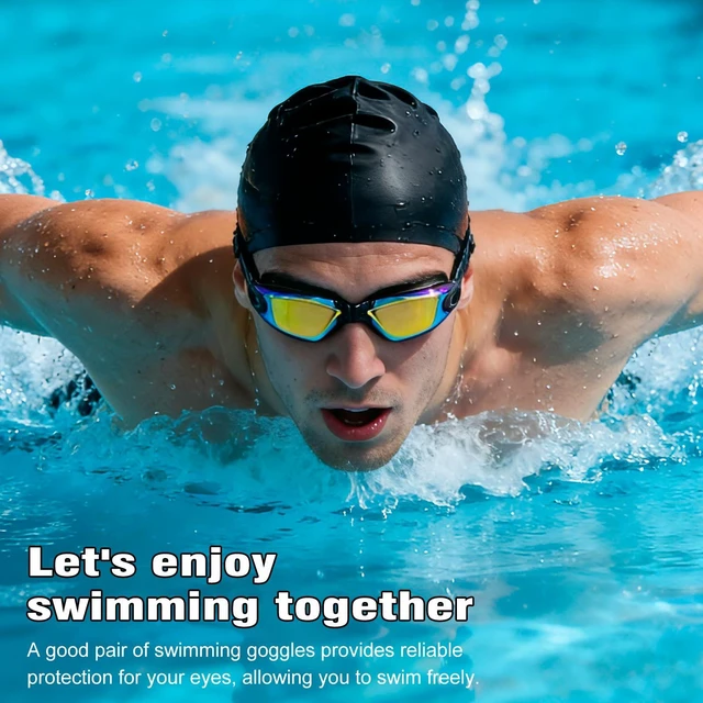 Alt view image 2 of 7 - Swim Goggles Swimming Goggles for Adult Men Women Youth No Leaking | Anti-fog · UV Protection · Leak-proof · PC Lens · Mirror Coating · 3D Soft Silicone · Lap & Open Water