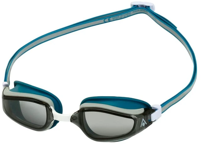 Alt view image 2 of 3 - Aquasphere Fastlane Adult Swim Goggle - Active Everyday Training, Patented Strap System with Adjustable Nose Bridge |Unisex Adult, Smoke Lens, Petrol/Petrol Frame (EP2999898LD)