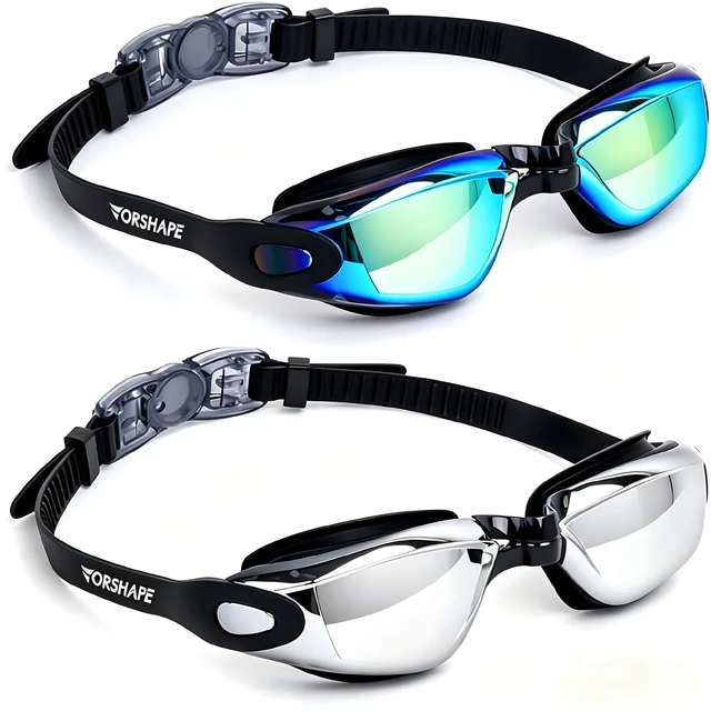 Main image of Swim Goggles for Adult Men Women Youth 2 Pack Clear Vision Anti-Fog Anti-UV Comfort Fit Goggles for Swimming