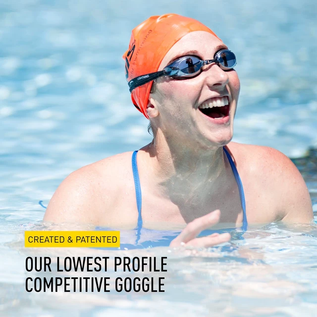 Alt view image 6 of 7 - Lightning Goggles, Adjustable Silicone Straps, Black/Smoke | World Aquatics Approved Competitive Swim Goggles for Women and Men, Adjustable Silicone Straps, 4 Interchangeable Nose Pieces