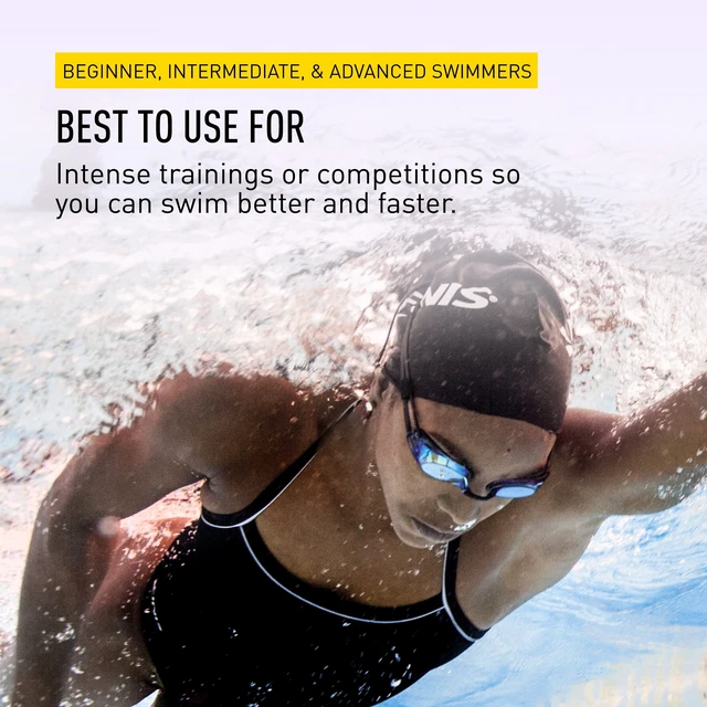 Alt view image 5 of 7 - Lightning Goggles, Adjustable Silicone Straps, Black/Smoke | World Aquatics Approved Competitive Swim Goggles for Women and Men, Adjustable Silicone Straps, 4 Interchangeable Nose Pieces