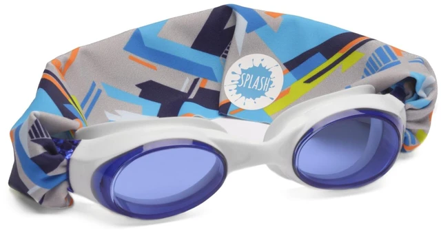 Main image of SWIM GOGGLES with Fabric Strap - Adult & Kids Swim Goggles - Around The World Theme (Bolt)