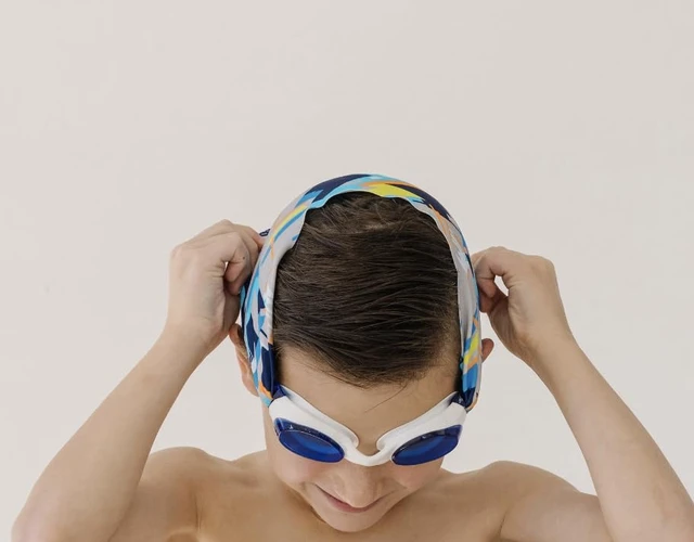 Alt view image 6 of 7 - SWIM GOGGLES with Fabric Strap - Adult & Kids Swim Goggles - Around The World Theme (Bolt)