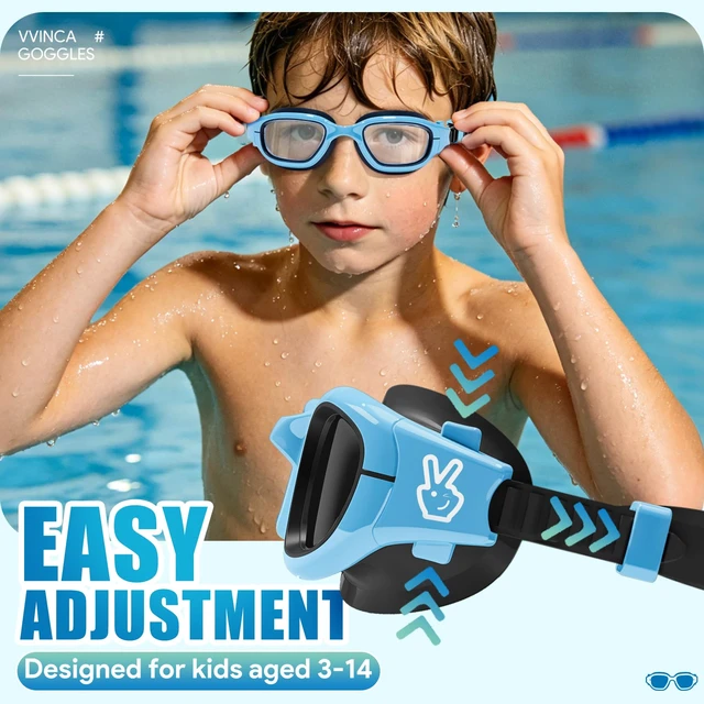 Alt view image 4 of 7 - Kids Swim Goggles, Swimming Goggles for Kids 3-14 Anti-Fog UV Protection No Leak Pool Glasses for Boys Girls