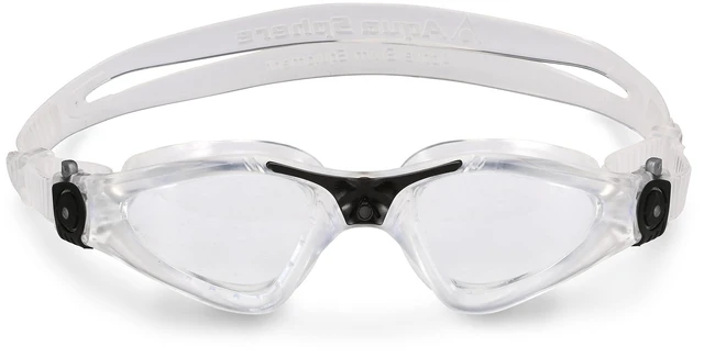 Main image of Kayenne Adult Swim Goggles - 180-Degree Distortion Free Vision, Ideal Swim Goggle for Active Pool or Open Water Swimmers | Unisex Adult, Clear Lens, Transparent/Black Frame,One Size