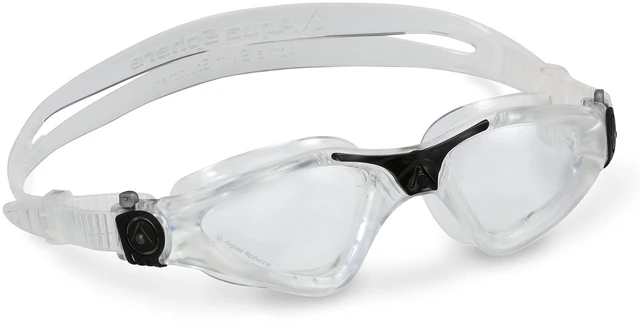 Alt view image 2 of 6 - Kayenne Adult Swim Goggles - 180-Degree Distortion Free Vision, Ideal Swim Goggle for Active Pool or Open Water Swimmers | Unisex Adult, Clear Lens, Transparent/Black Frame,One Size