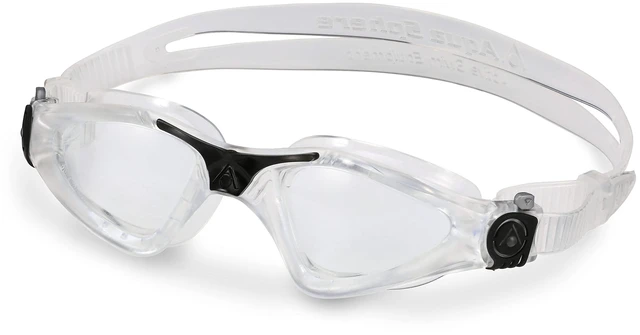 Alt view image 3 of 6 - Kayenne Adult Swim Goggles - 180-Degree Distortion Free Vision, Ideal Swim Goggle for Active Pool or Open Water Swimmers | Unisex Adult, Clear Lens, Transparent/Black Frame,One Size
