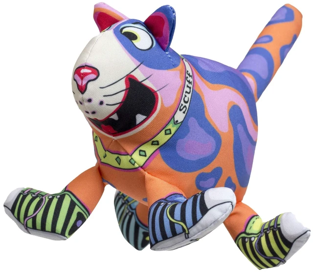 Main image of that Sneacky Cat Scuff Dog Toy | Durable Squeaky Dog Toy | Rugged Dog Chew Toy | Medium