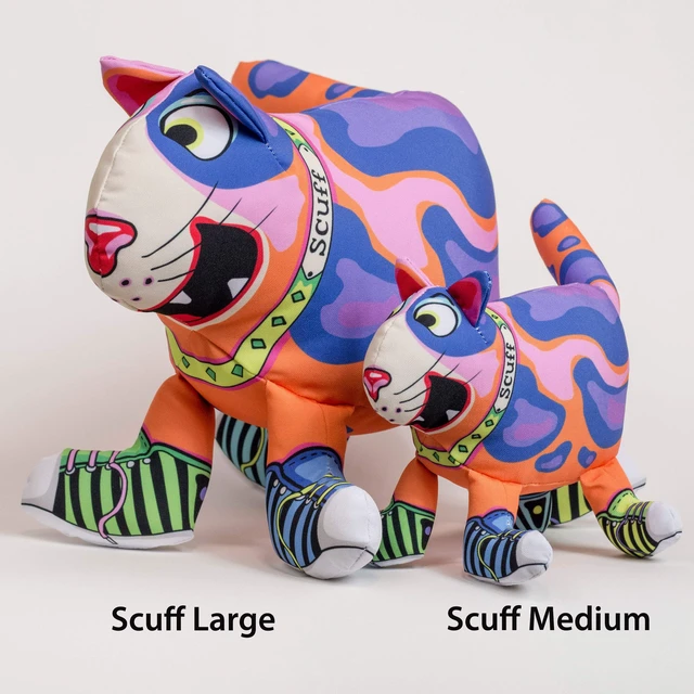 Alt view image 5 of 6 - that Sneacky Cat Scuff Dog Toy | Durable Squeaky Dog Toy | Rugged Dog Chew Toy | Medium