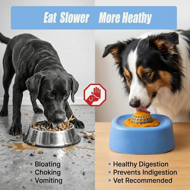 Alt view image 2 of 6 - Slow Feeder Dog Bowl for Liquid & Wet Food with Rolling Ball | Interactive Lick Toy with Anti-Slip Silicone Mat, Food-Grade, Calming Color, Easy to Clean, Ideal for Dogs & Cats