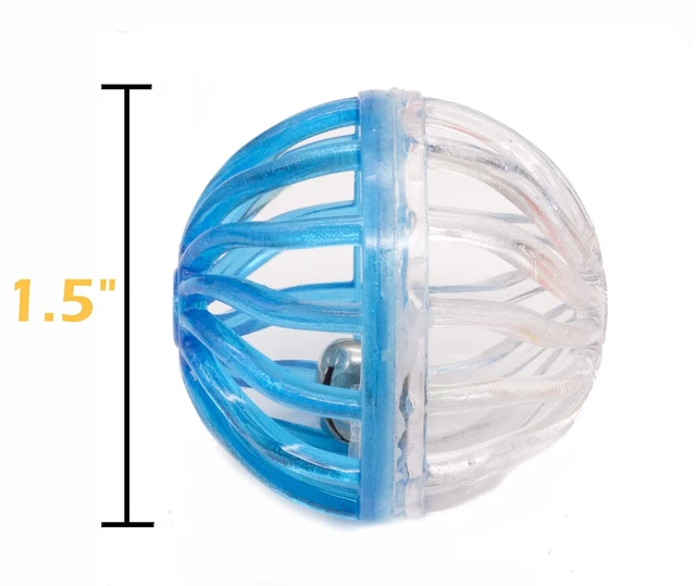 Alt view image 3 of 7 - 12PCS Value Pack Plastic Ball Cat Toys Lattice Balls with Bell Jingle Kitten Toy,Gift Box 1.5" 6 Styles