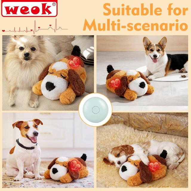 Alt view image 5 of 7 - AidsHeartbeat Puppy for Dogs-for Separation Anxiety Relief, Heartbeat Stuffed Animal Anxiety Calming Behavioral Aid Plush Toy for Dogs Cats Pets