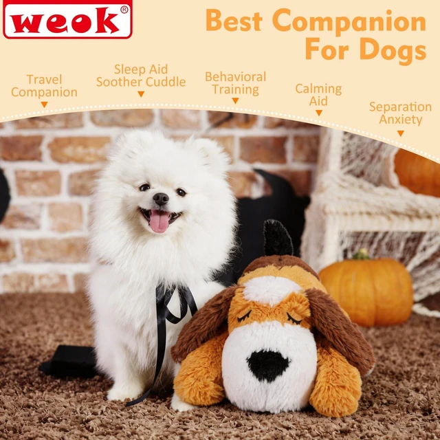 Alt view image 4 of 7 - AidsHeartbeat Puppy for Dogs-for Separation Anxiety Relief, Heartbeat Stuffed Animal Anxiety Calming Behavioral Aid Plush Toy for Dogs Cats Pets