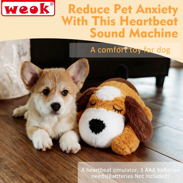 Alt view image 6 of 7 - AidsHeartbeat Puppy for Dogs-for Separation Anxiety Relief, Heartbeat Stuffed Animal Anxiety Calming Behavioral Aid Plush Toy for Dogs Cats Pets